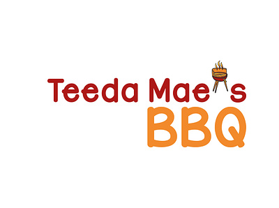 Teeda Mae s BBQ design logo vector