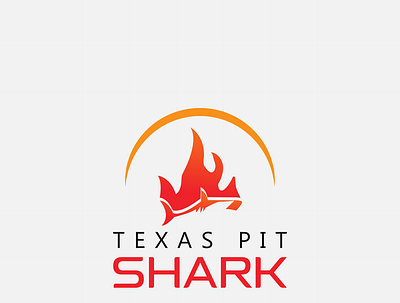 Texas Pit Shark design logo vector