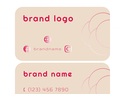 Pink Card businesscard design vector