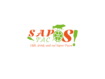 Sapos Tacos design logo vector