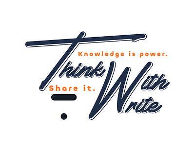 Think With Write design vector