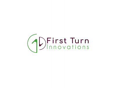First Turn Innovation design logo minimal vector