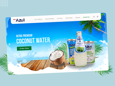 Website Concept for Coconut Beverage Brand
