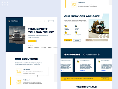 Website Concept for Transportation Company clean ui illustration website landing page landing page ui minimalistic ui ui ux ux design web ui