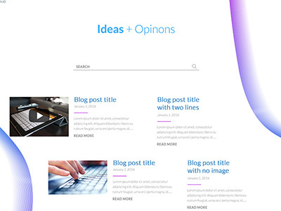 Web Design Preview - Blog page