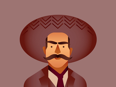 Emiliano Zapata art design draw drawing illustration logo vector