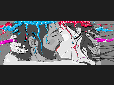 Kiss art draw drawing illustration mural streetart