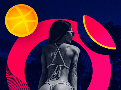 Summertime Dribbble color design inspiration poster summer trends