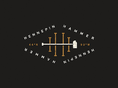 ArtCrank Poster Progress - Hennepin Hammer artcrank bike biking hammer hennepin illustration minnesota monogram poster