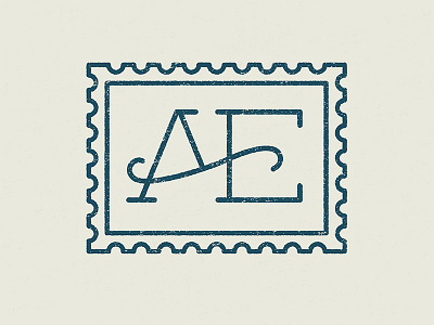Anne + Erik Wedding - Monogram Stamp a ae e hand lettering monogram stamp typography wedding