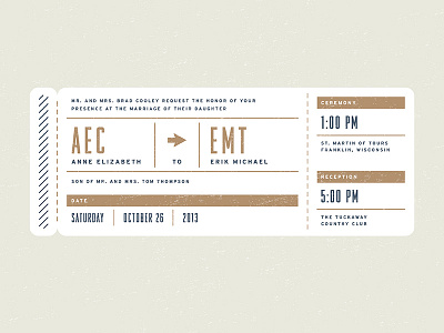 Anne + Erik Wedding - Invitation