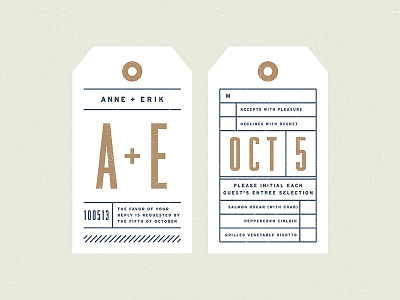 Anne + Erik Wedding - RSVP Card