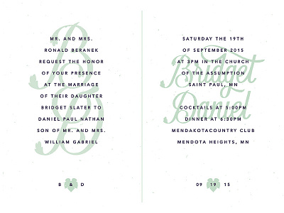 Bridget + Dan's Wedding - Invitation