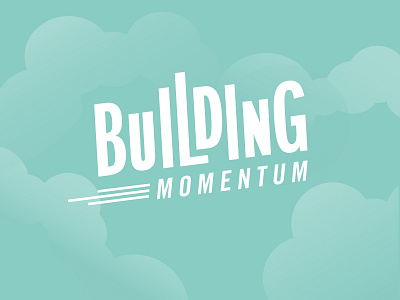 Building Momentum blue branding building clean corporate identity drawing flat graphic design illustration logo typography wip