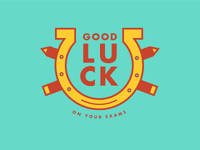 Good Luck edmonton good graphic design horseshoe icon illustration luck pencil stress student study type
