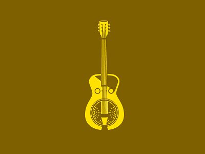 Music Machine VIII clean dobro drawing flat guitar icon illustration instrument music