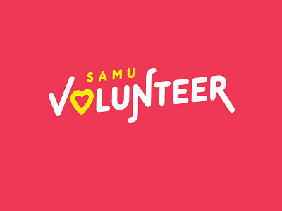 Volunteer Logo brand corporate fun heart identity logo love type typography volunteer wordmark