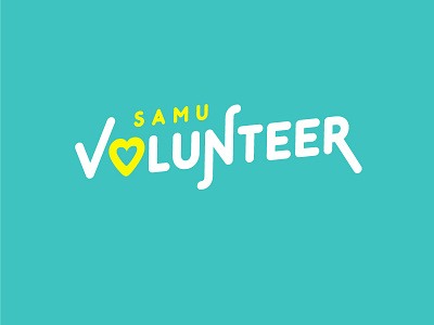 Volunteer Logo v2 brand corporate fun heart identity logo love type typography volunteer wordmark