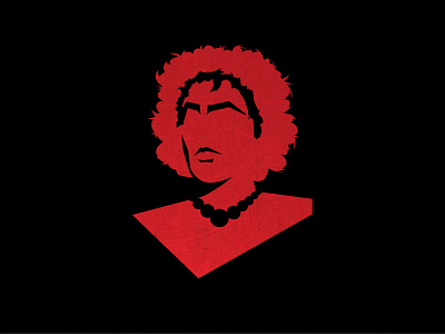 Frank-N-Furter black clean edmonton halloween horror icon illustration minimal portrait red rocky vector