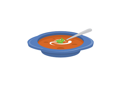 Mmm Soup bisque comfort food illustration noms soup tasty tomato vector warm