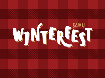 Winterfest Logo branding canada event fest festival logo plaid student type university winter wordmark