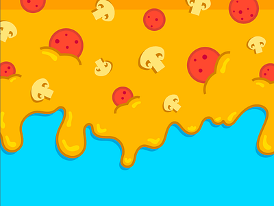 Sticky Situation cheese drip illustration liquid pattern pizza sticky