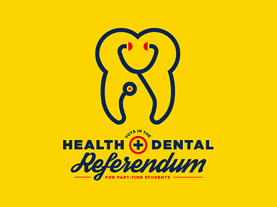 Health & Dental Referendum dental edmonton health icon identity logo stethoscope tooth type university yeg