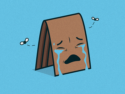 Weeping Wallet character drawing edmonton flat icon illustration wallet weep