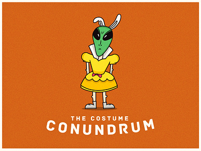 Costume Conundrum alien character clean costume drawing edmonton flat halloween icon illustration weird