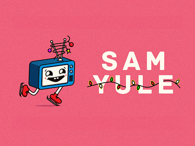 SAMYule character christmas clean edmonton flat icon illustration skate television winter yule