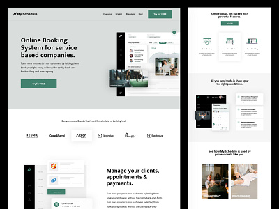 My Schedule | Landing Page appointment appointment booking booking booking app booking tool landingpage saas saas landing page saas website user interface web web design