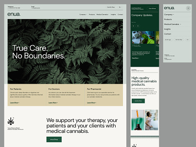 enua Pharma Website branding cannabis design ecommerce layout legal medical medical cannabis pharma pharmacy responsive shop typography ui user interface web design website