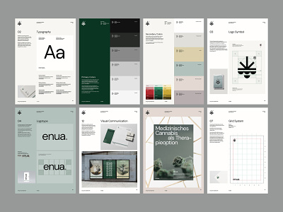 Brand Guidelines — enua Pharma alphamark brand book brand guideliness brand manual branding cannabis color palette design guideliness identity layout logo medical medical cannabis pharma pharmacy styleguide typography visual identity