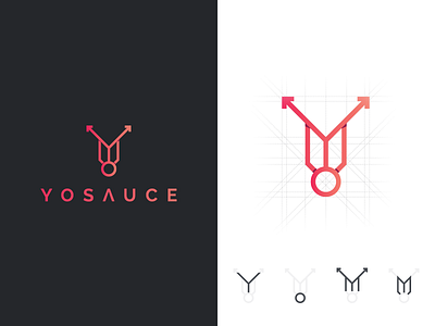 Yosauce Logo agency logo branding grid identity logo logo design logo designer logo grid logo mark marketing agency o letter y letter