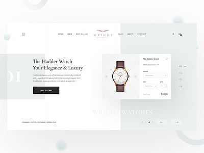 Wright - Product Page ecommerce elegant luxurious luxury product page ui design watch watches