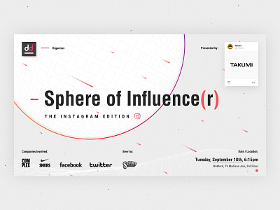 Sphere Of Influence(r) || creative event event event agency flyer flyer design marketing event poster poster design tech event ui design
