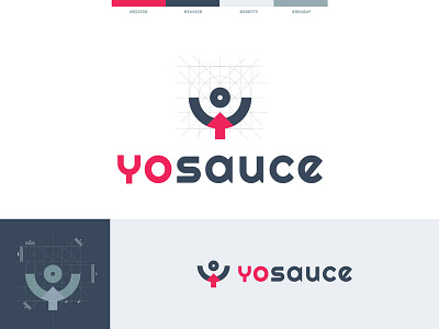 Yosauce arrow logo branding grid icon logo logo design logo grid logo mark typography vector y logo