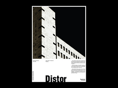 Distor Poster architecture architecture poster helvetica layout poster poster art poster collection typography
