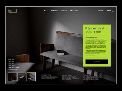 UMBER / Product branding clean design ecommerce ecommerce design furniture shop typography ui user interface web design website