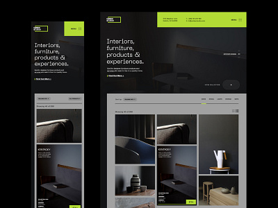 Umber Products agency branding clean design furniture header interior design products studio typography user interface web design website