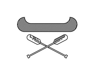 Canoe design iconography illustration