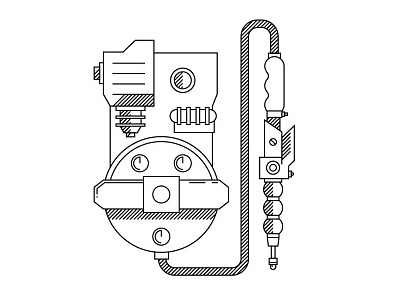 Proton Pack design iconography illustration