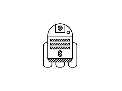 R2d2 design iconography illustration