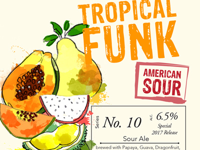 Tropical Funk American Sour Ale illustration package