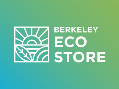 Berkeley Eco Store eco hill leaf logo store sun