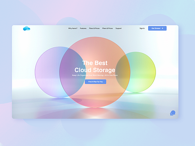 The Best Cloud Storage brand brand identity branding cloud colour concept creative creative design design graphic design landing landing page logo service storage ui uiux ux web design webdesign