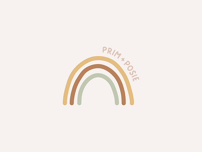 Prim + Posie brand branding design icon illustration logo vector