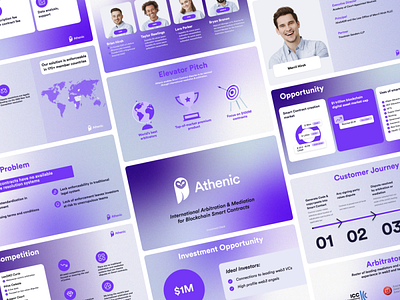 Investor Deck For Arbitration & Mediation Company animation blockchain design graphic design illustration keynote logo motion graphics platform powerpoint typography ui