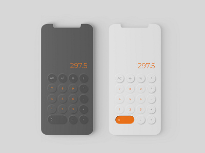 Daily UI #004 - Calculator 004 04 4 buttons calculator daily ui 004 dailyui mobile app neumorphic neumorphism phone screen ui uichallenge uichallenge004