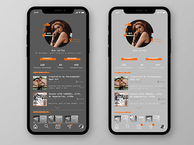 Daily UI #006- User Profile 006 06 6 app black and white daily dailyui dark design event event app mobile nightlife party party app profile ui ui challenge user user interface